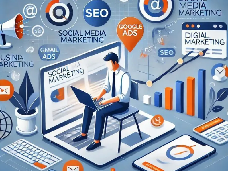 Social media marketing project displaying audience insights, campaign performance, and growth metrics