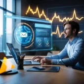 Email marketing tools dashboard showing campaign analytics and performance insights