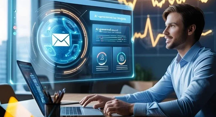 Email marketing tools dashboard showing campaign analytics and performance insights