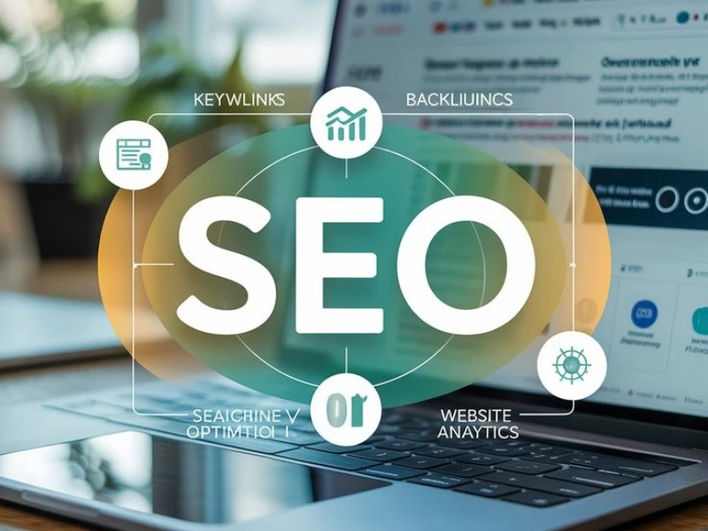 SEO project showing search engine optimization strategy and website performance growth